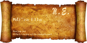 Móza Ella névjegykártya